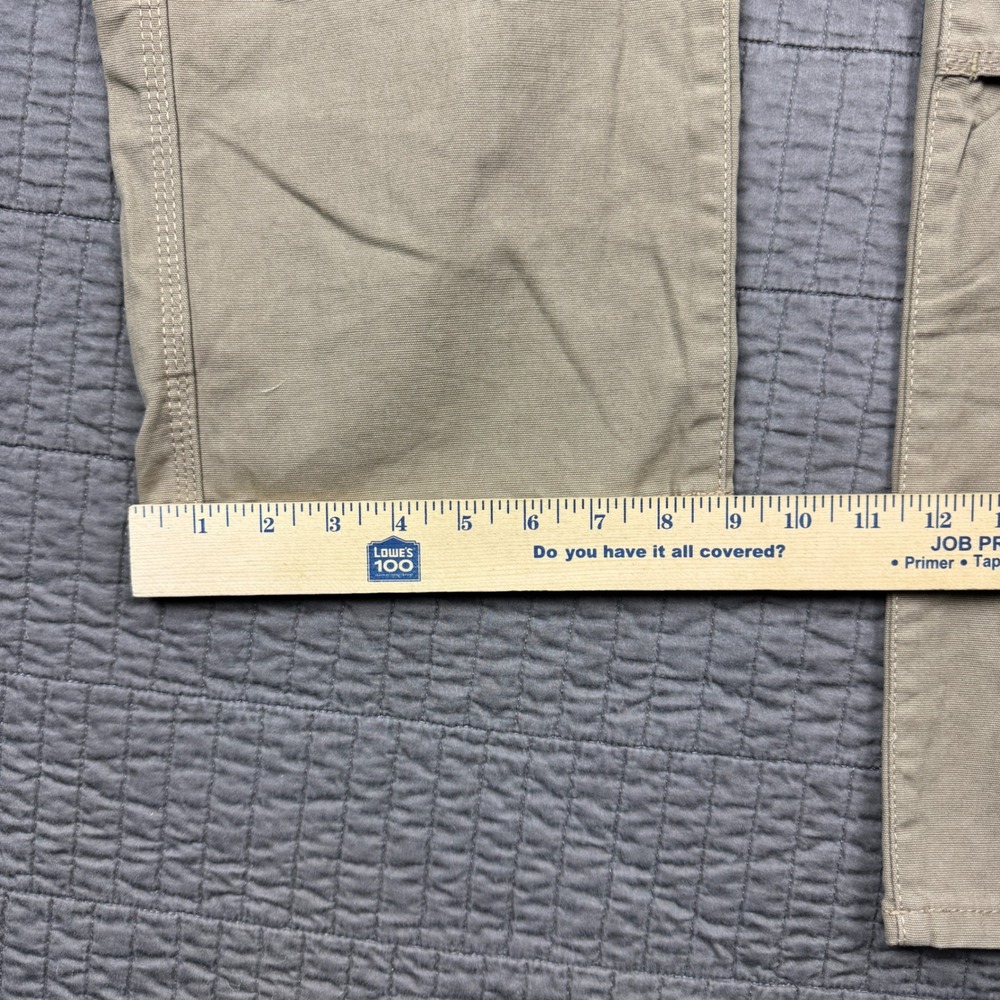 Hawx Work Utility Pants Men 33x32 (33x30) Tan Double Knee Relaxed Straight Leg - Picture 12 of 13